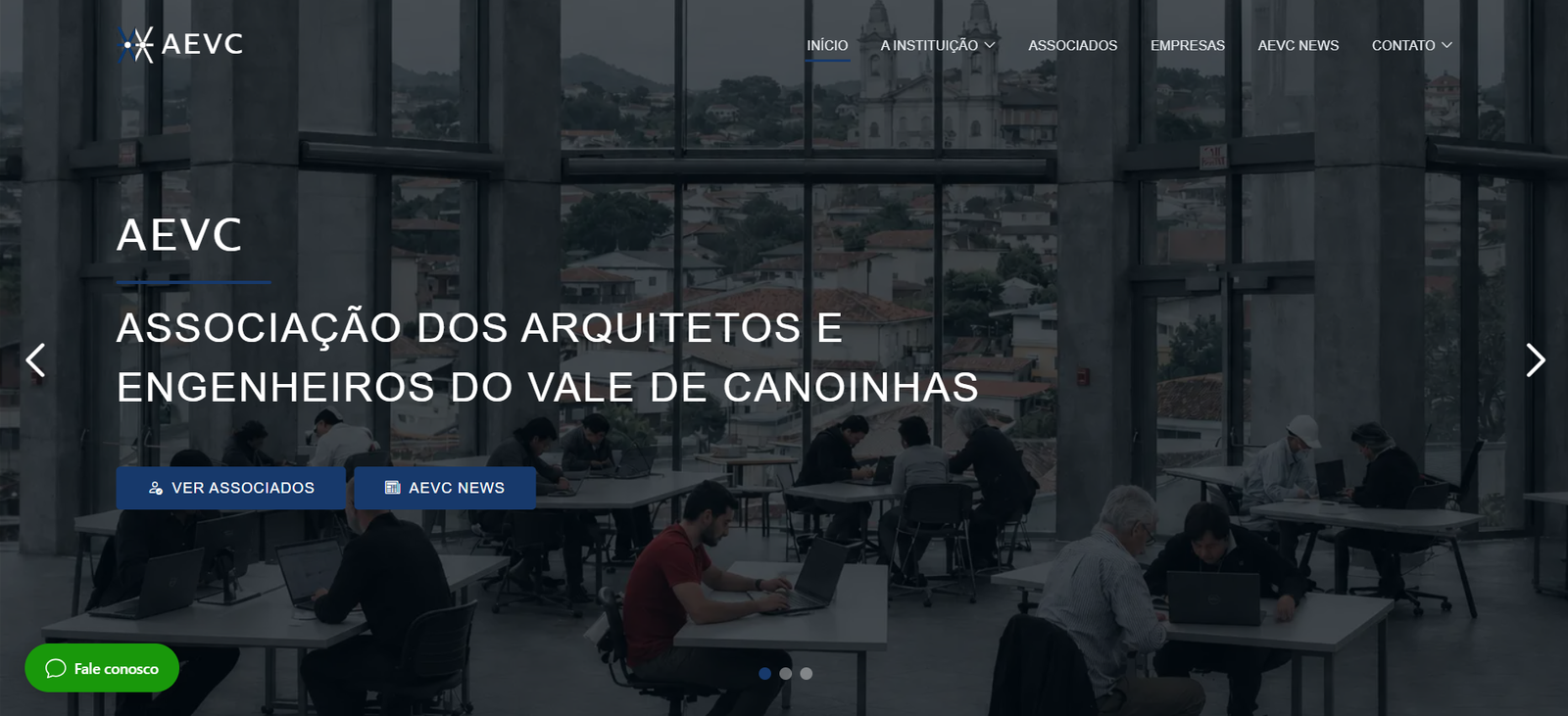 AEVC inaugura seu website